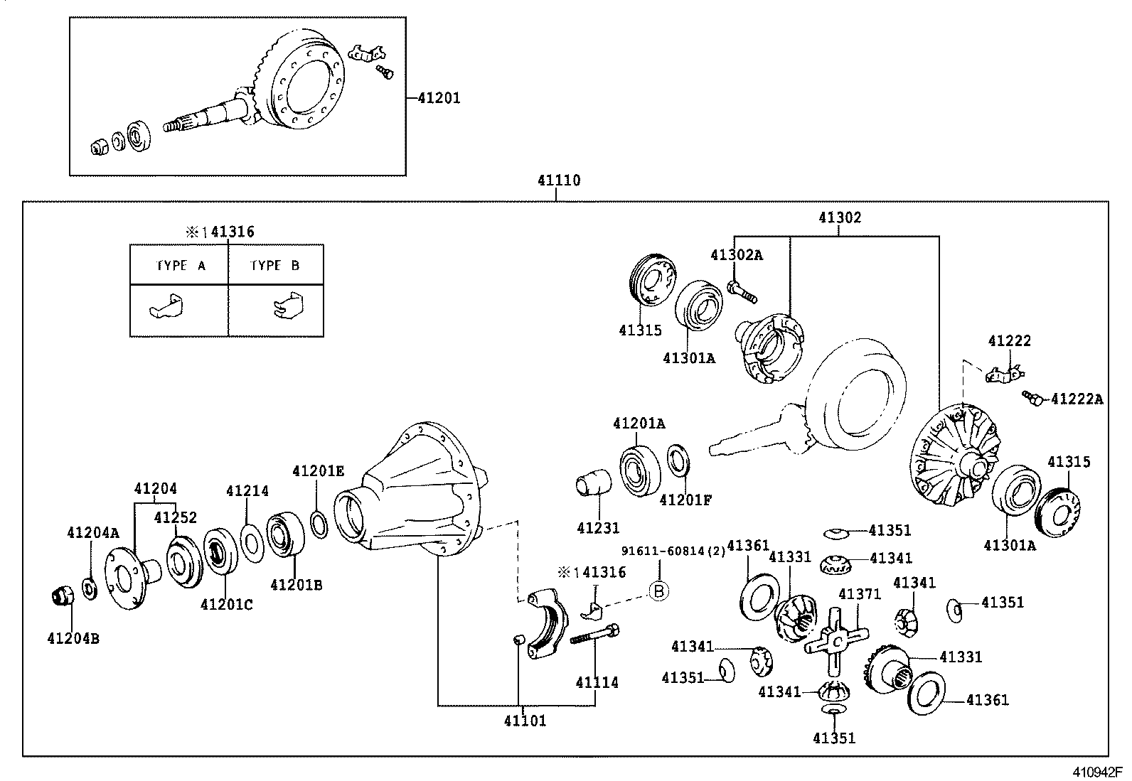 41201-80150 FINAL GEAR KIT, DIFFERENTIAL, REAR product image
