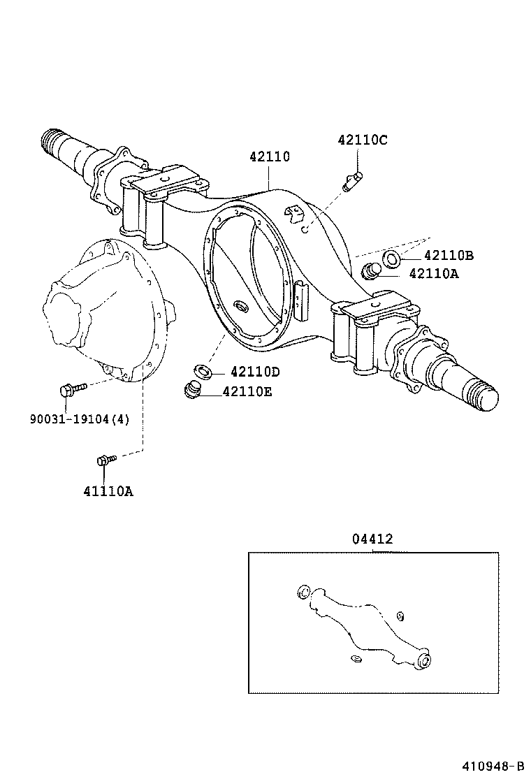41101-37020 CARRIER SUB-ASSY, DIFFERENTIAL, REAR product image
