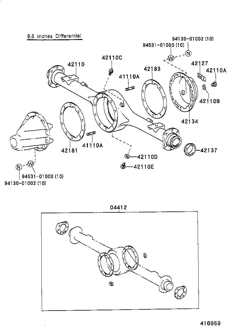 41110-25270 CARRIER ASSY, DIFFERENTIAL, REAR product image