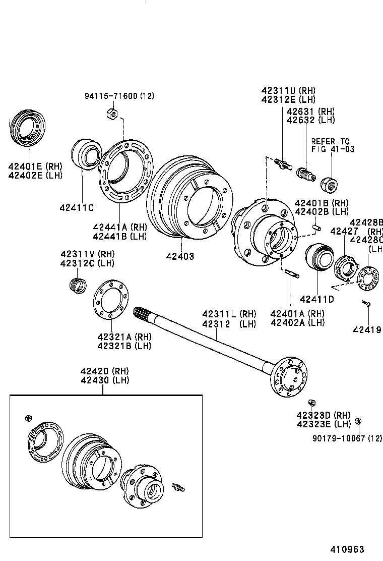 42311-34030 SHAFT, REAR AXLE, RH product image