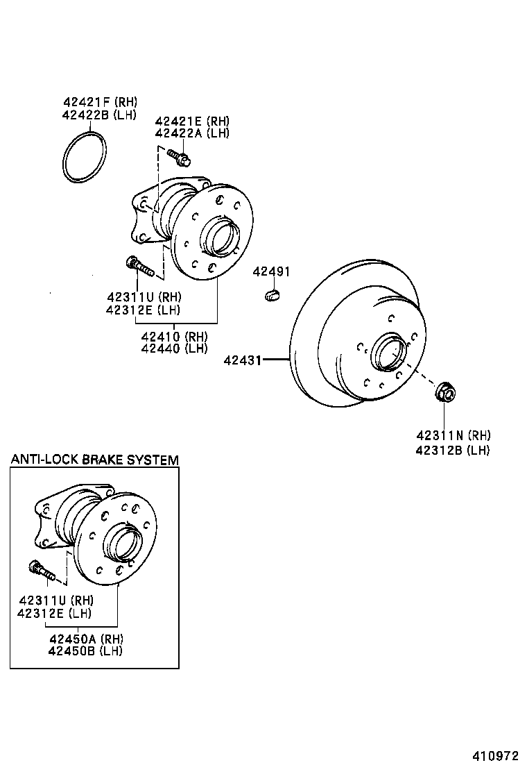 42431-07030 DISC, REAR product image