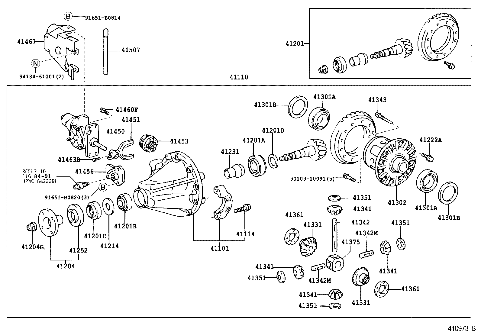 41101-60120 CARRIER SUB-ASSY, DIFFERENTIAL, REAR product image