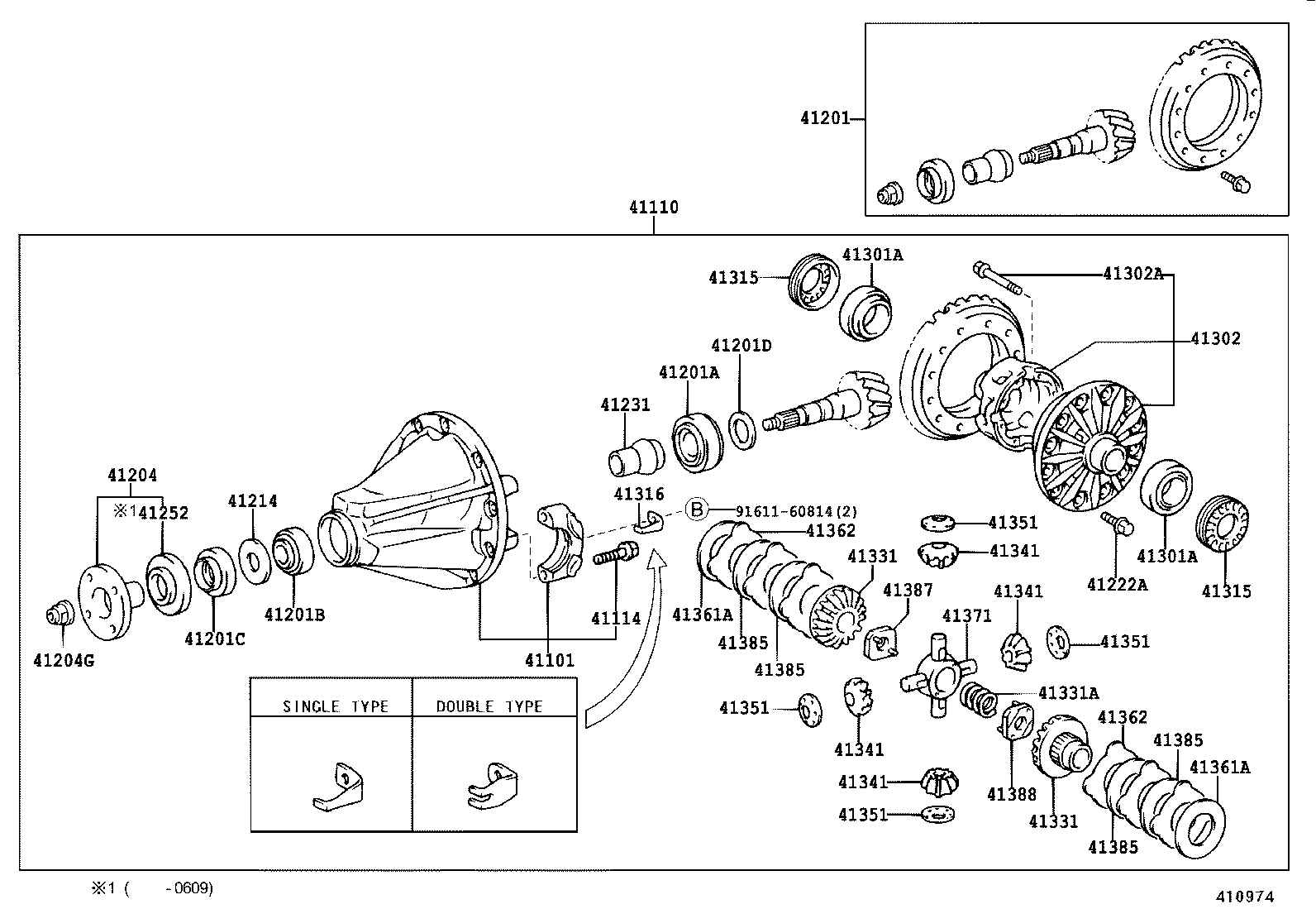 41201-80204 FINAL GEAR KIT, DIFFERENTIAL, REAR product image