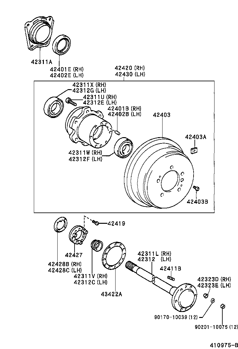 42423-60020 RETAINER, REAR AXLE BEARING, INNER product image