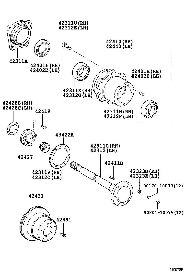 42423-60020 RETAINER, REAR AXLE BEARING, INNER product image