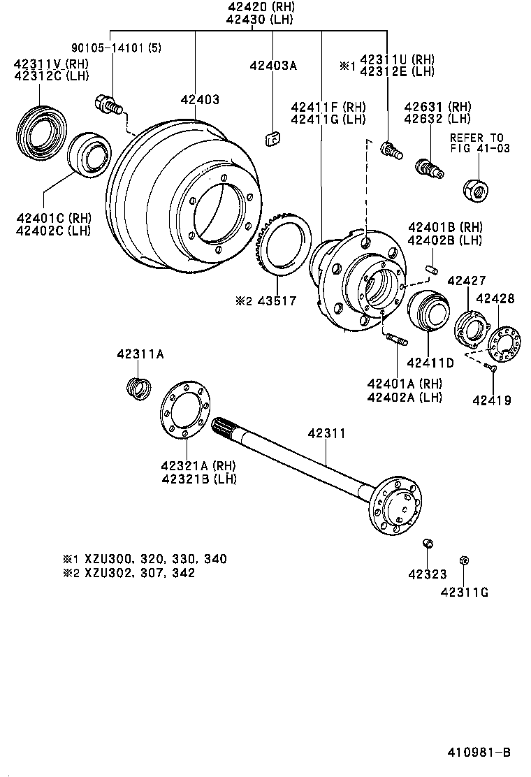 42311-37090 SHAFT, REAR AXLE product image