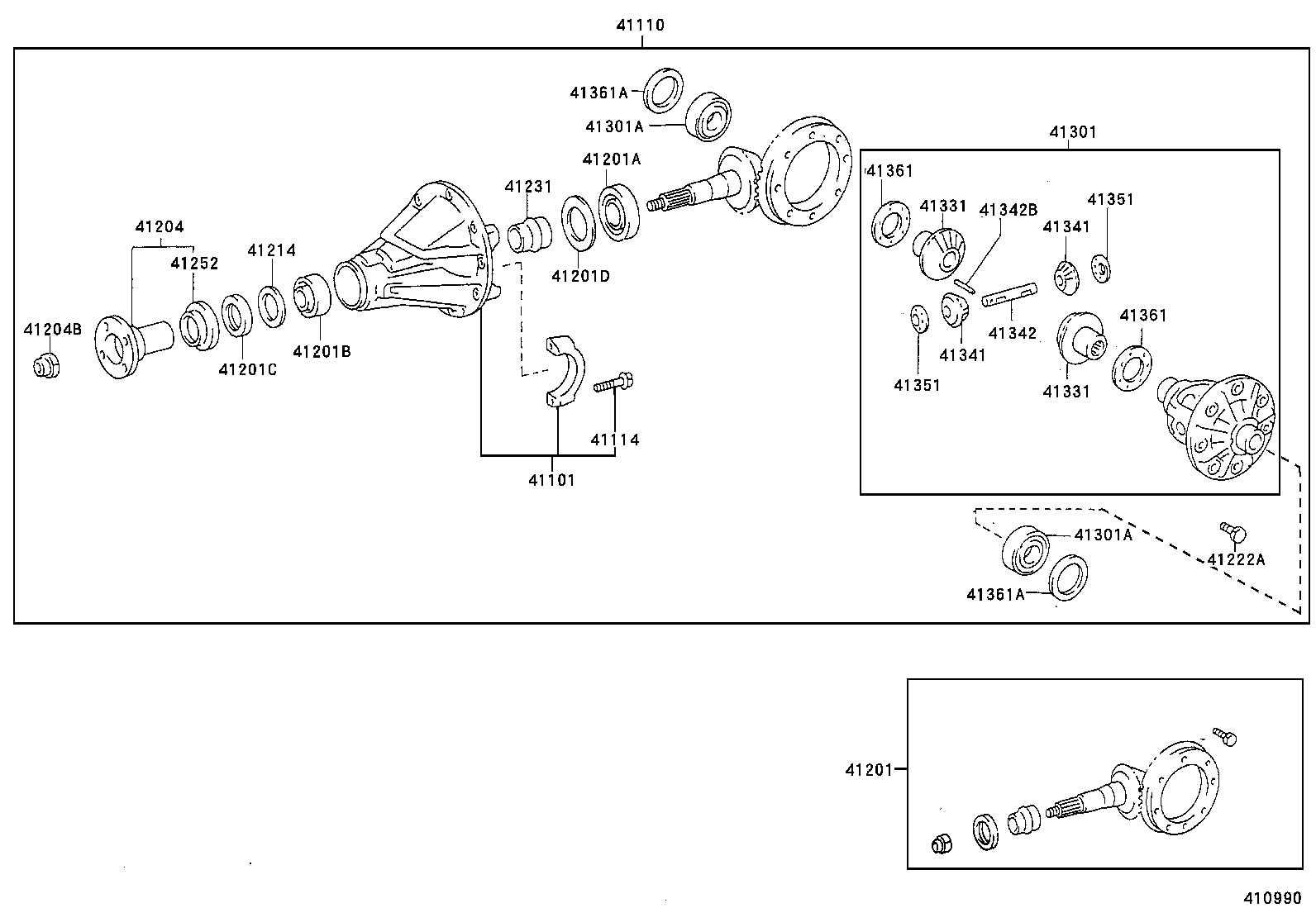 41231-16030 SPACER, REAR DIFFERENTIAL DRIVE PINION BEARING product image