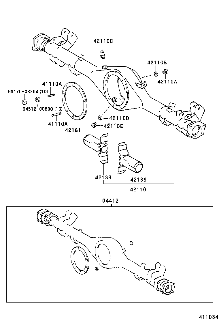 04412-52010 GASKET KIT, REAR DIFFERENTIAL CARRIER product image