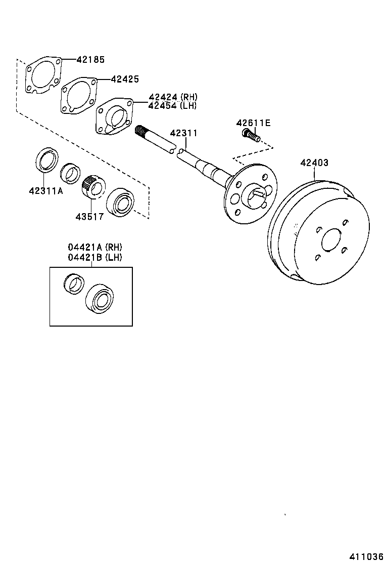 42185-52030 GASKET, REAR AXLE HOUSING END product image