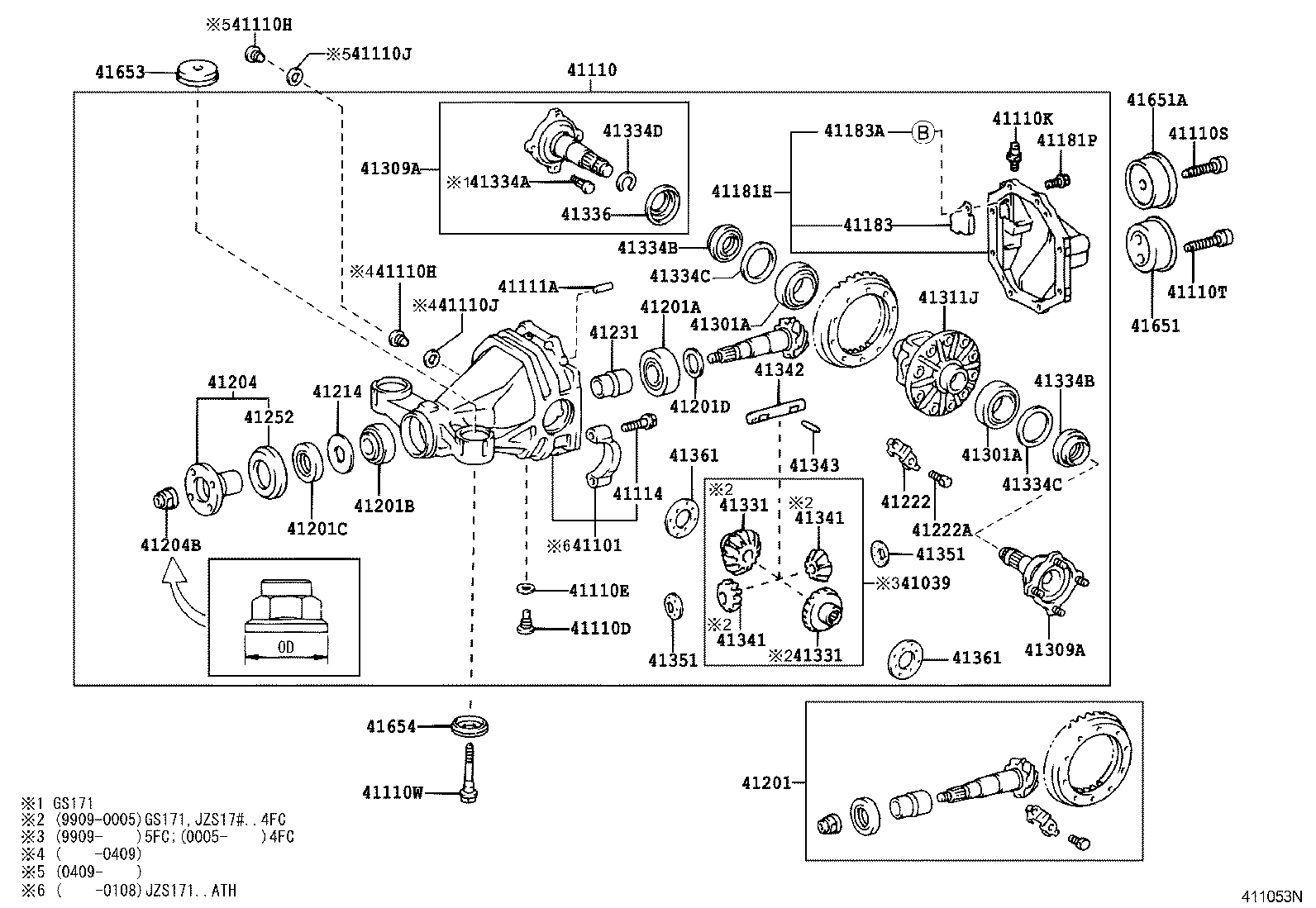 41110-3A121 CARRIER ASSY, DIFFERENTIAL, REAR product image