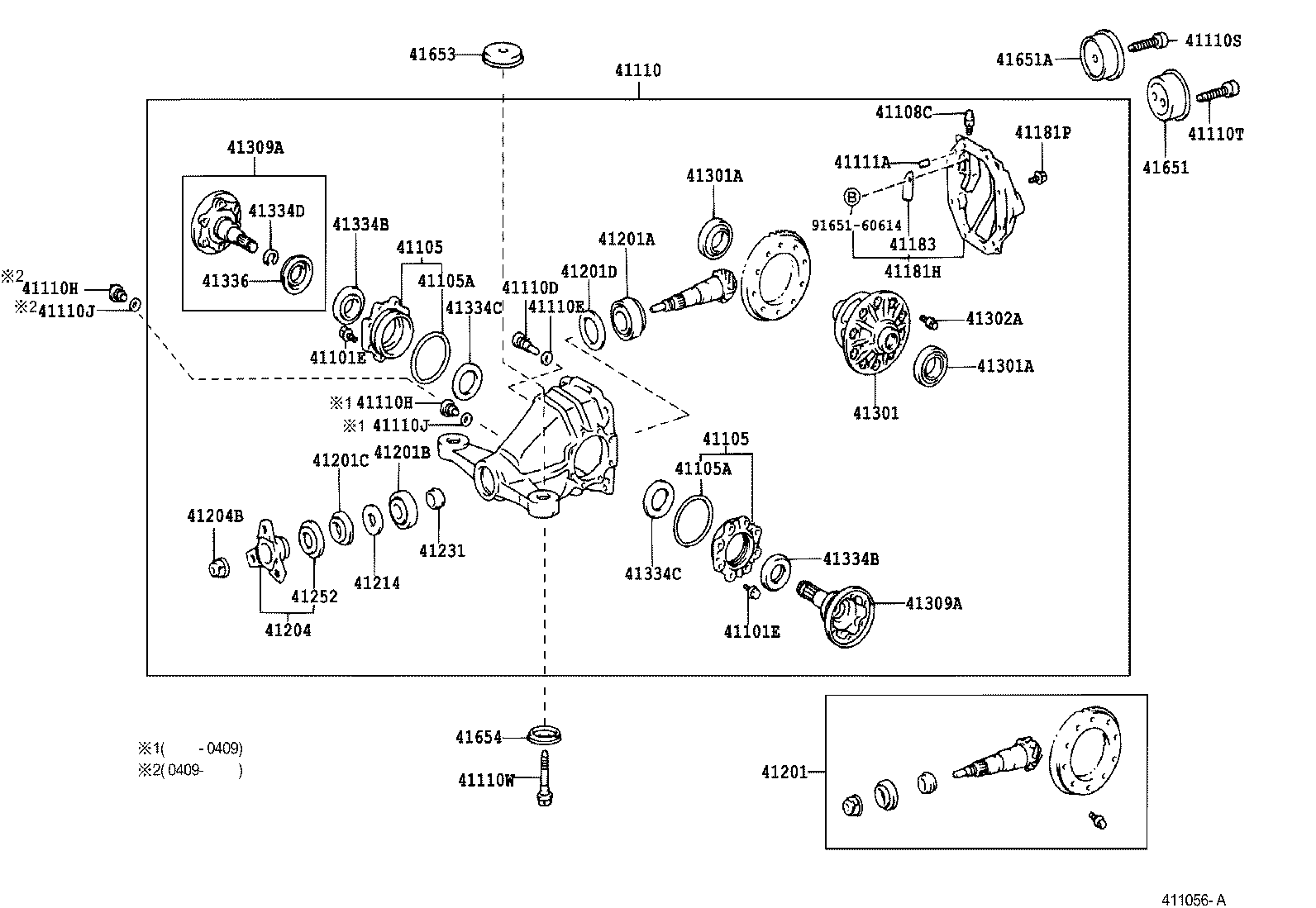 41110-3A121 CARRIER ASSY, DIFFERENTIAL, REAR product image