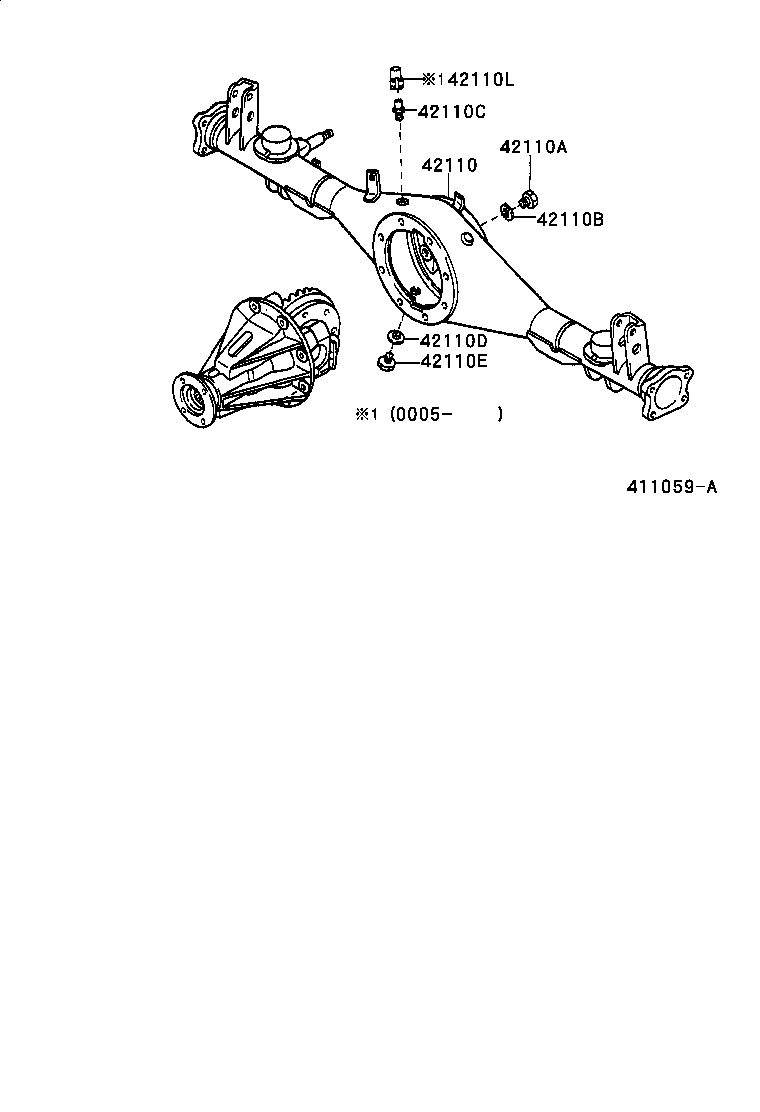 41101-87402 CARRIER SUB-ASSY, DIFFERENTIAL, REAR product image