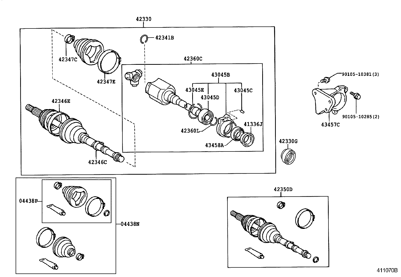 90311-35043 OIL SEAL, REAR DRIVE SHAFT, RH product image