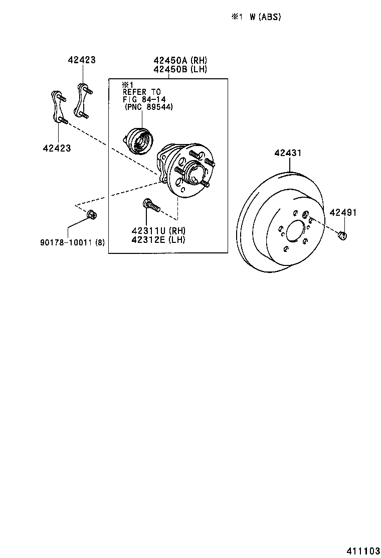 42431-28120 DISC, REAR product image