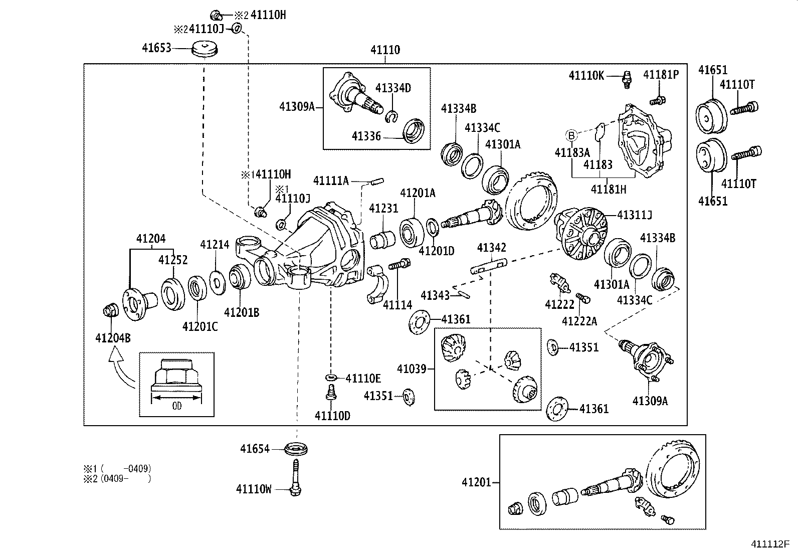 41110-3A143 CARRIER ASSY, DIFFERENTIAL, REAR product image