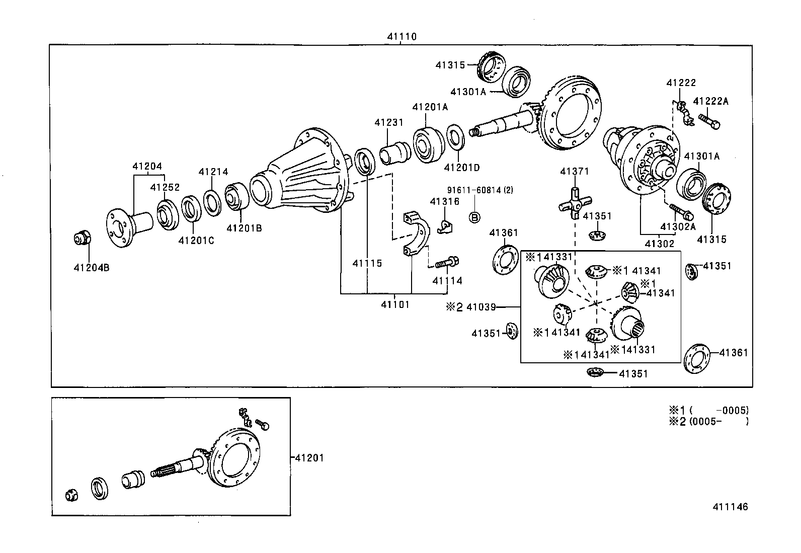 41039-34060 GEAR KIT, DIFFERENTIAL, REAR product image