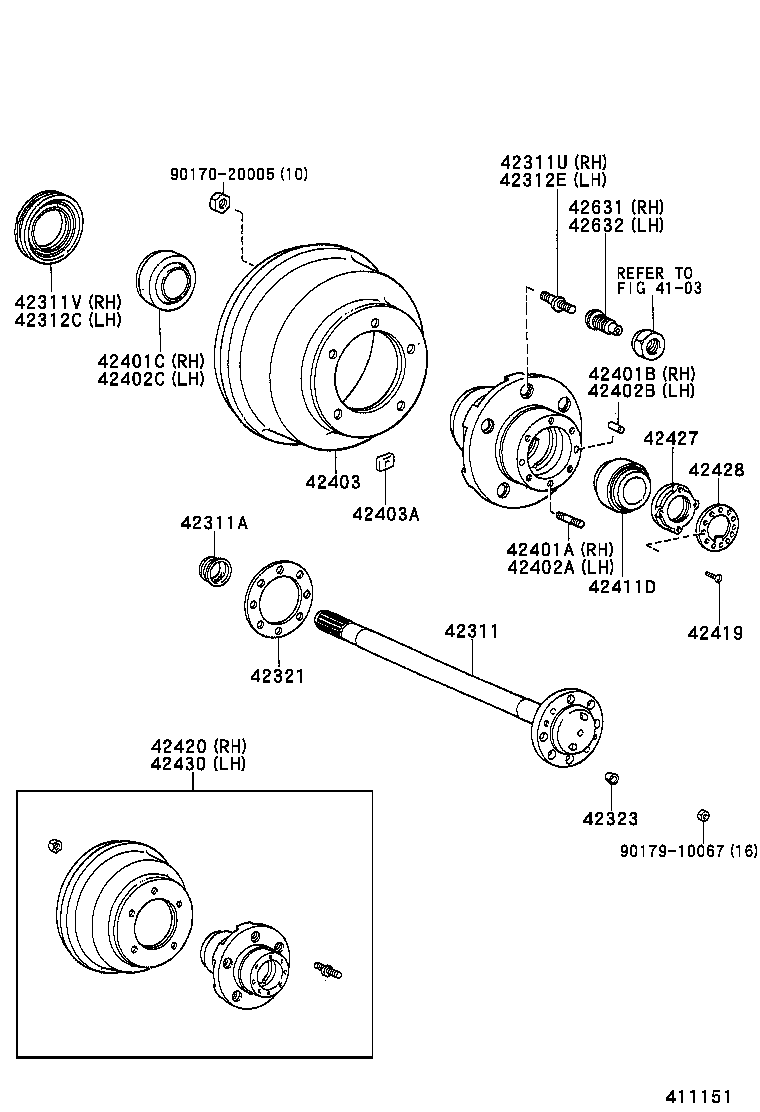 90310-41001 SEAL, OIL (FOR REAR AXLE SHAFT) product image