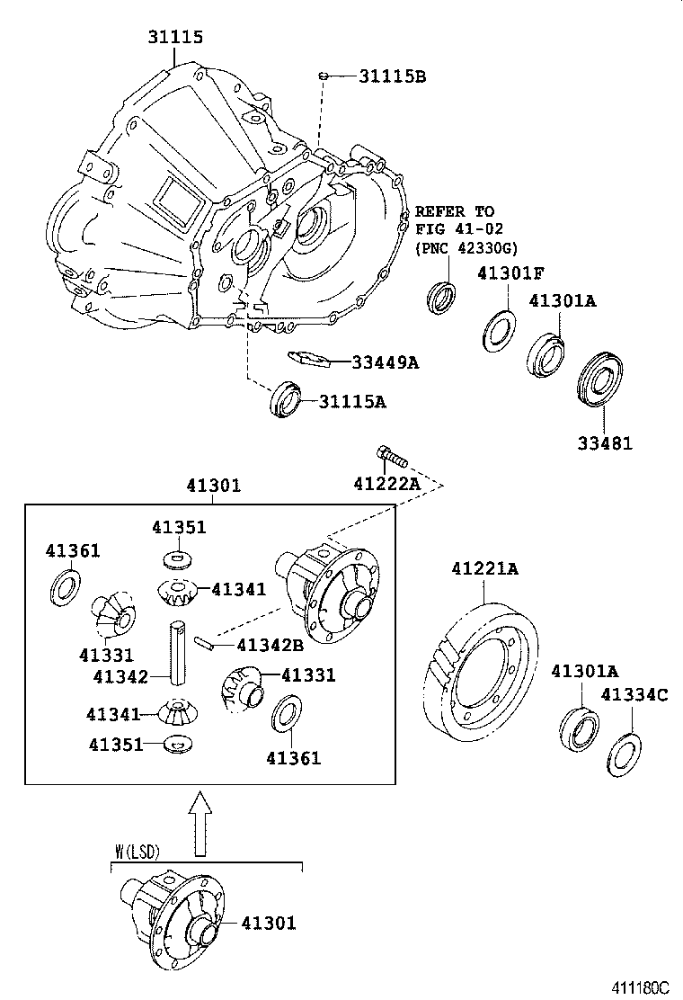 31115-20041 CASE, TRANSAXLE product image