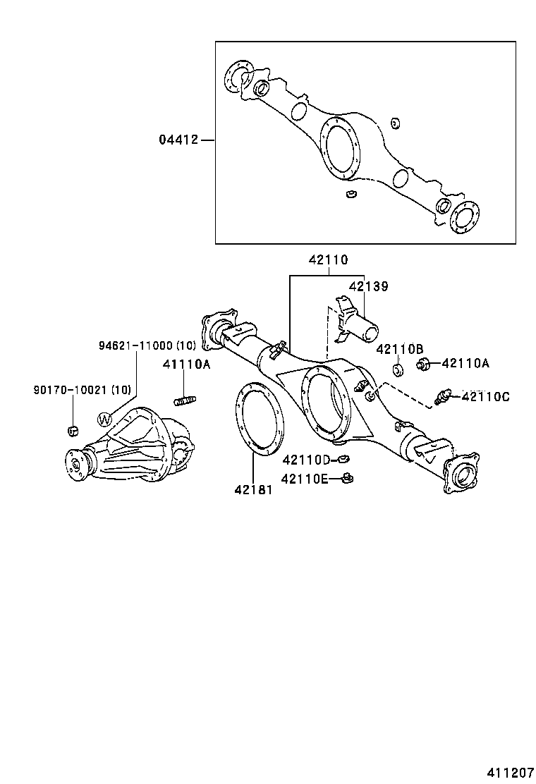 04412-34040 GASKET KIT, REAR DIFFERENTIAL CARRIER product image