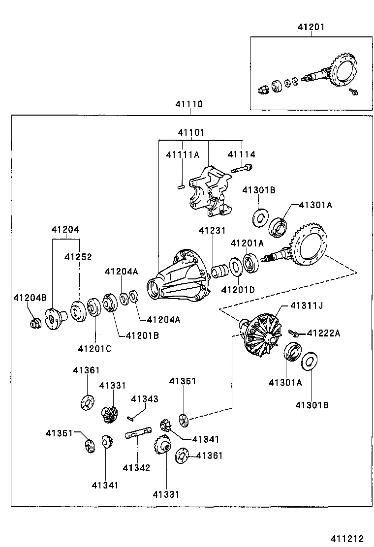 41201-80084 FINAL GEAR KIT, DIFFERENTIAL, REAR product image