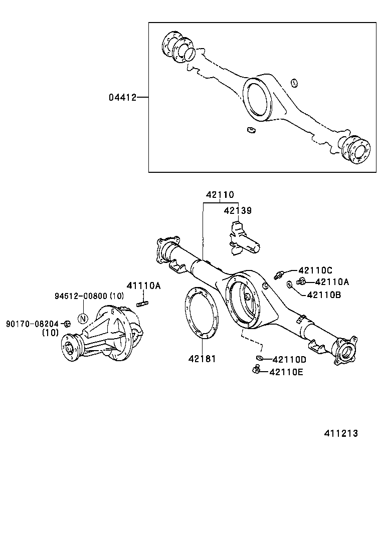 04412-35171 GASKET KIT, REAR DIFFERENTIAL CARRIER product image