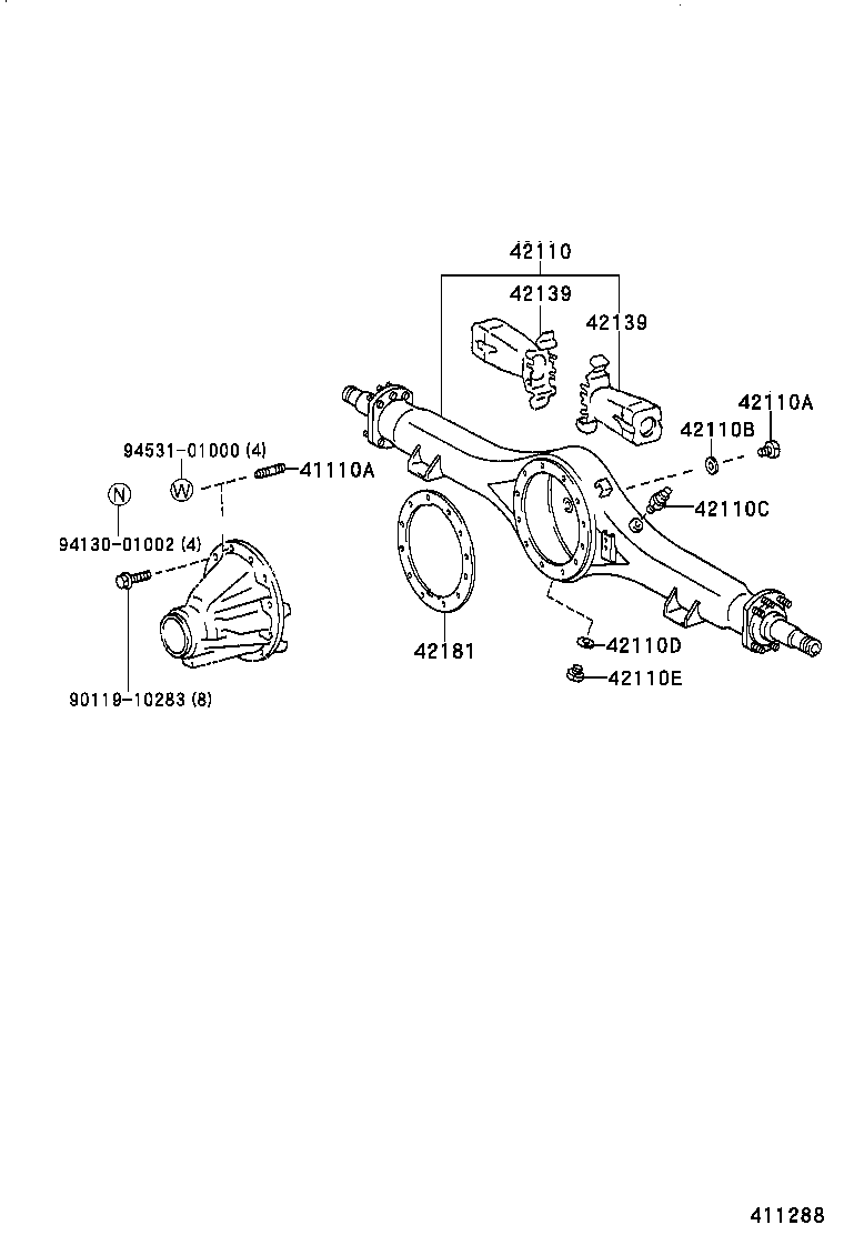 41204-36080 FLANGE SUB-ASSY, REAR DRIVE PINION COMPANION, REAR product image