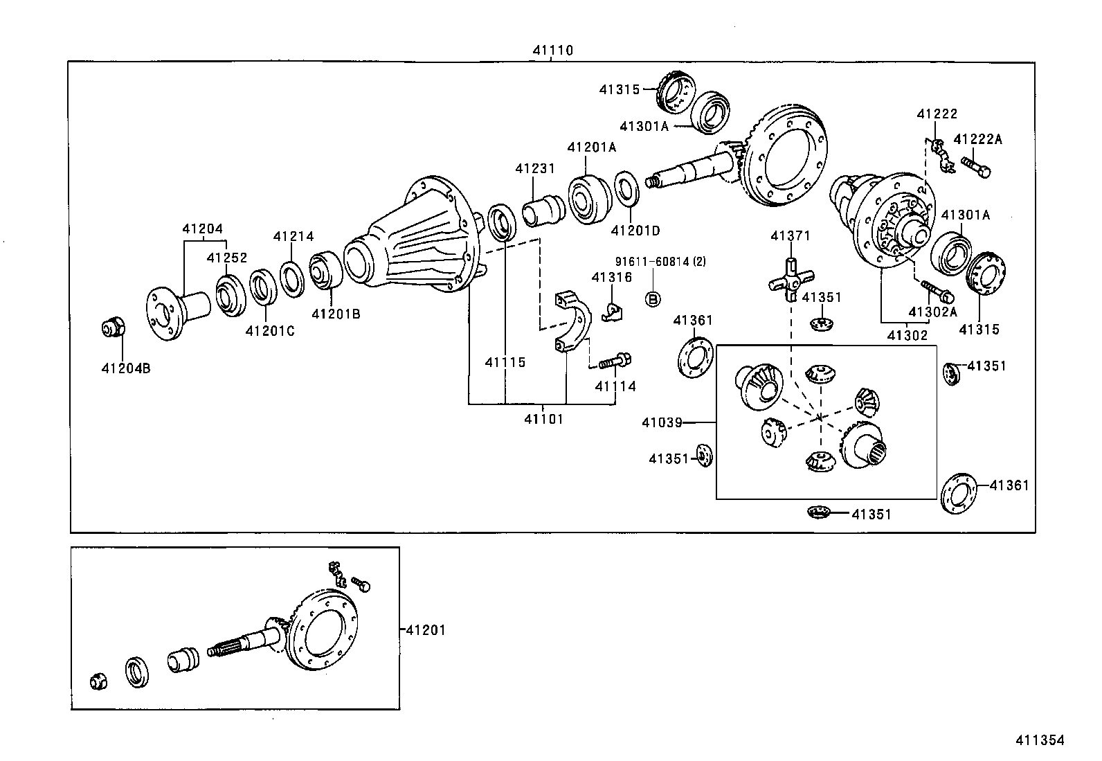 41341-34010 PINION, REAR DIFFERENTIAL product image