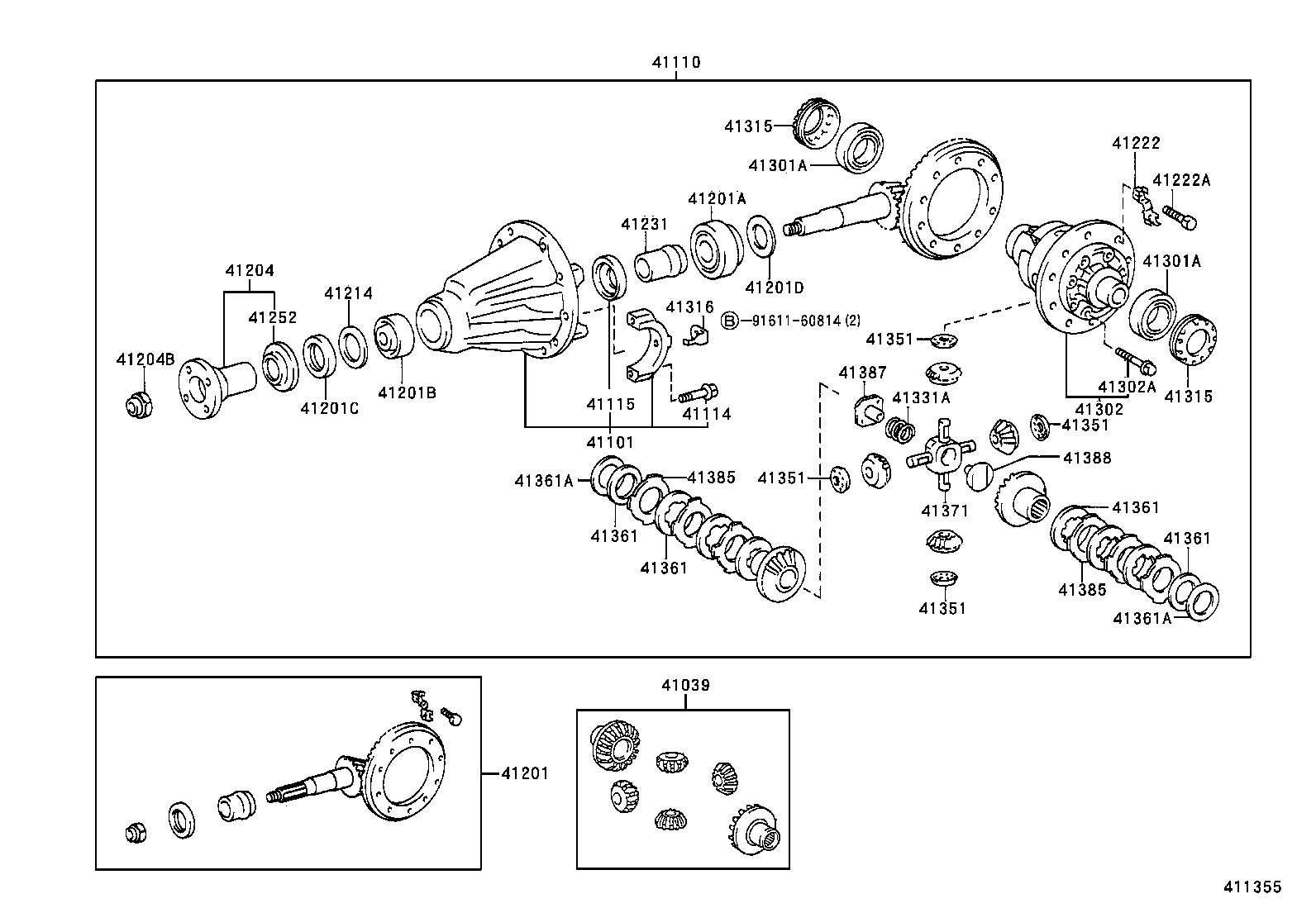 41341-34010 PINION, REAR DIFFERENTIAL product image