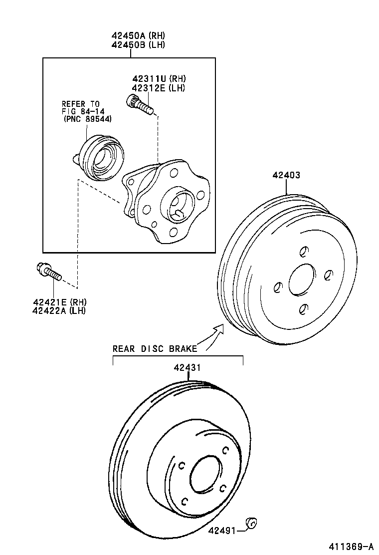 42431-02140 DISC, REAR product image