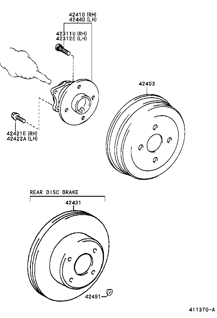 42431-02140 DISC, REAR product image