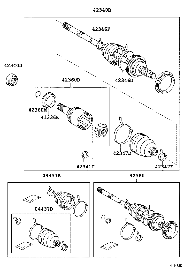 90311-42033 OIL SEAL, REAR DRIVE SHAFT, RH product image