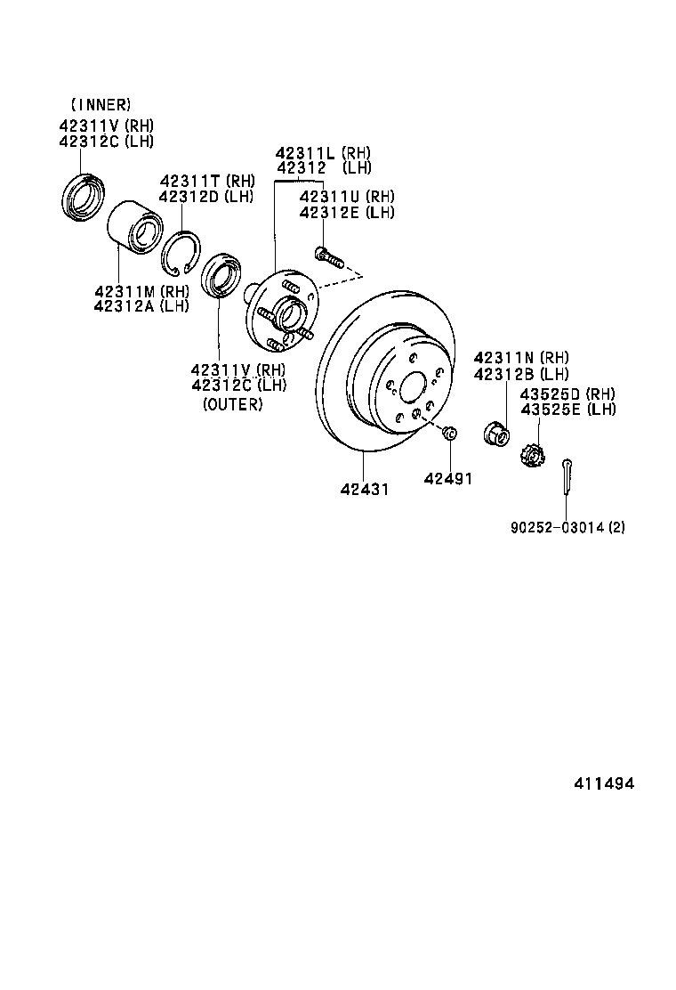 42330-33020 SHAFT ASSY, REAR DRIVE, RH product image