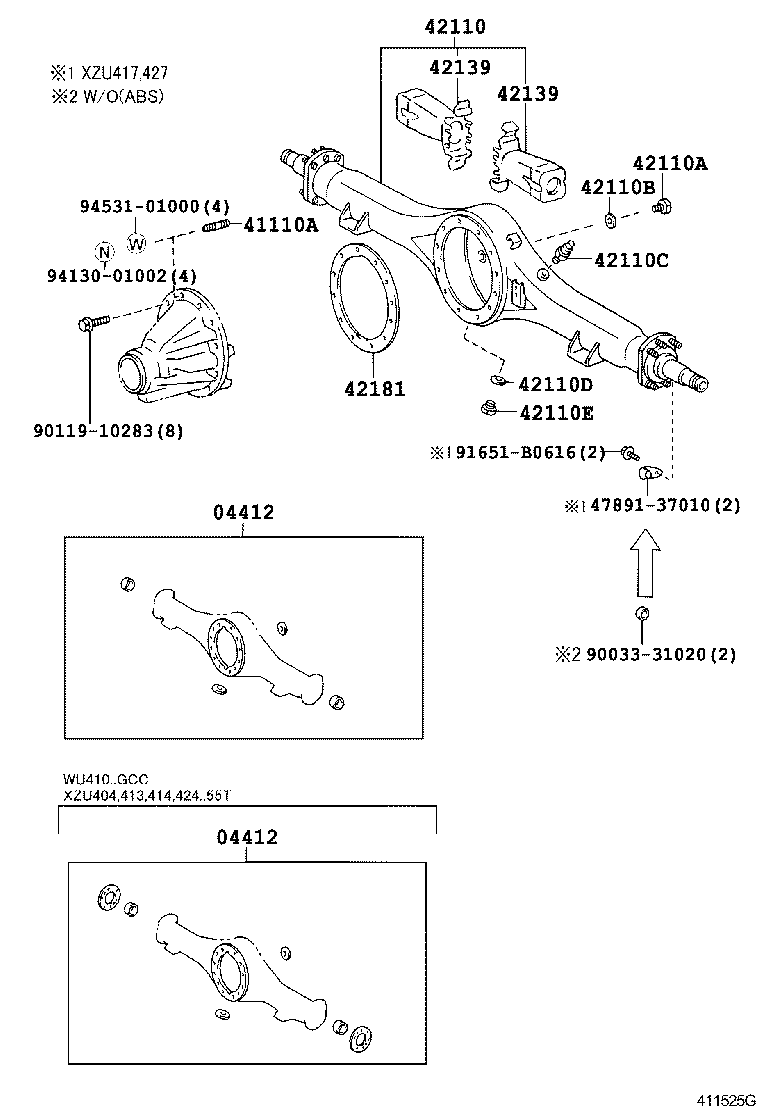 41101-37060 CARRIER SUB-ASSY, DIFFERENTIAL, REAR product image