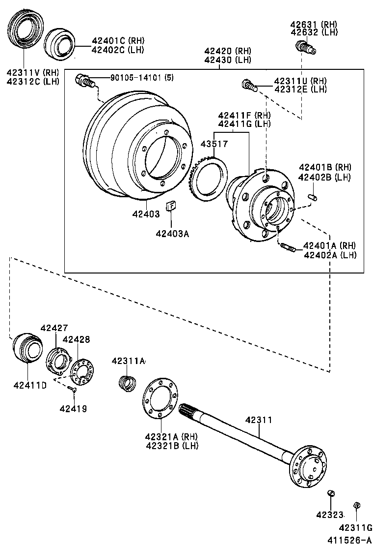 42431-37040 DISC, REAR product image
