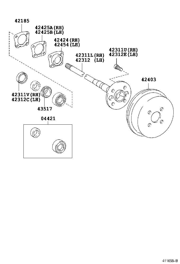 90105-10515 BOLT (FOR REAR AXLE BEARING CASE RH) product image