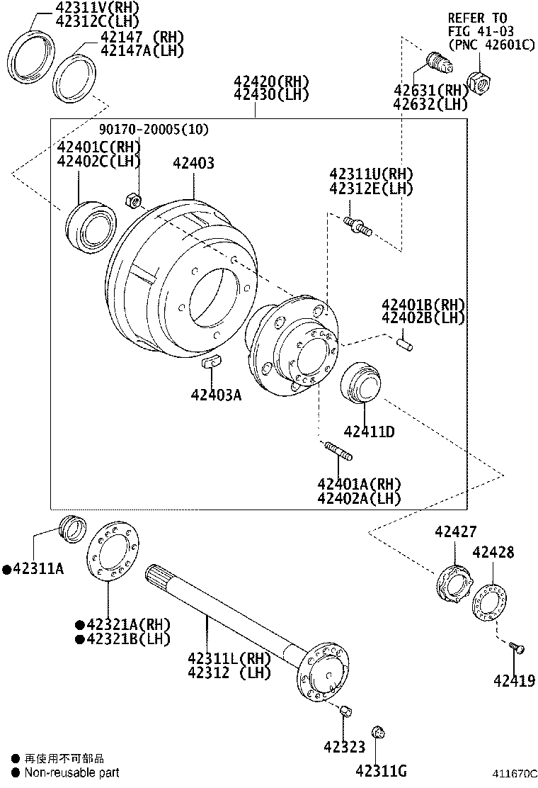 90942-T2004 BOLT, HUB (FOR REAR AXLE RH) product image