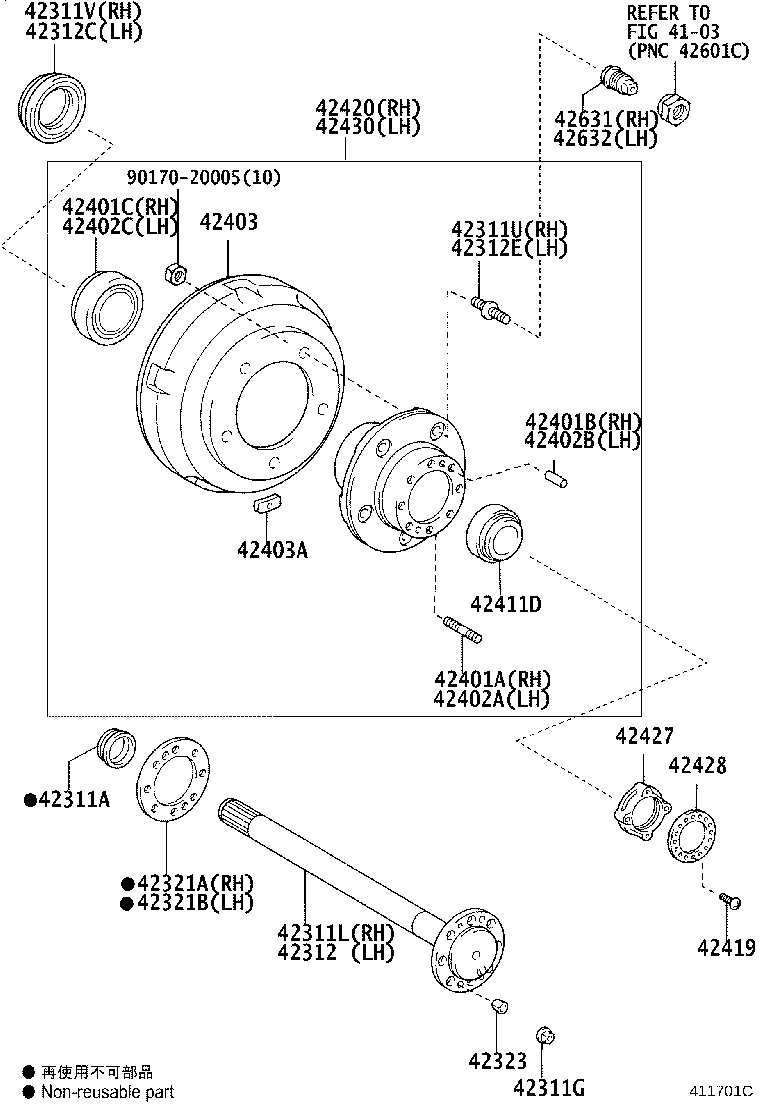 90942-T2004 BOLT, HUB (FOR REAR AXLE RH) product image