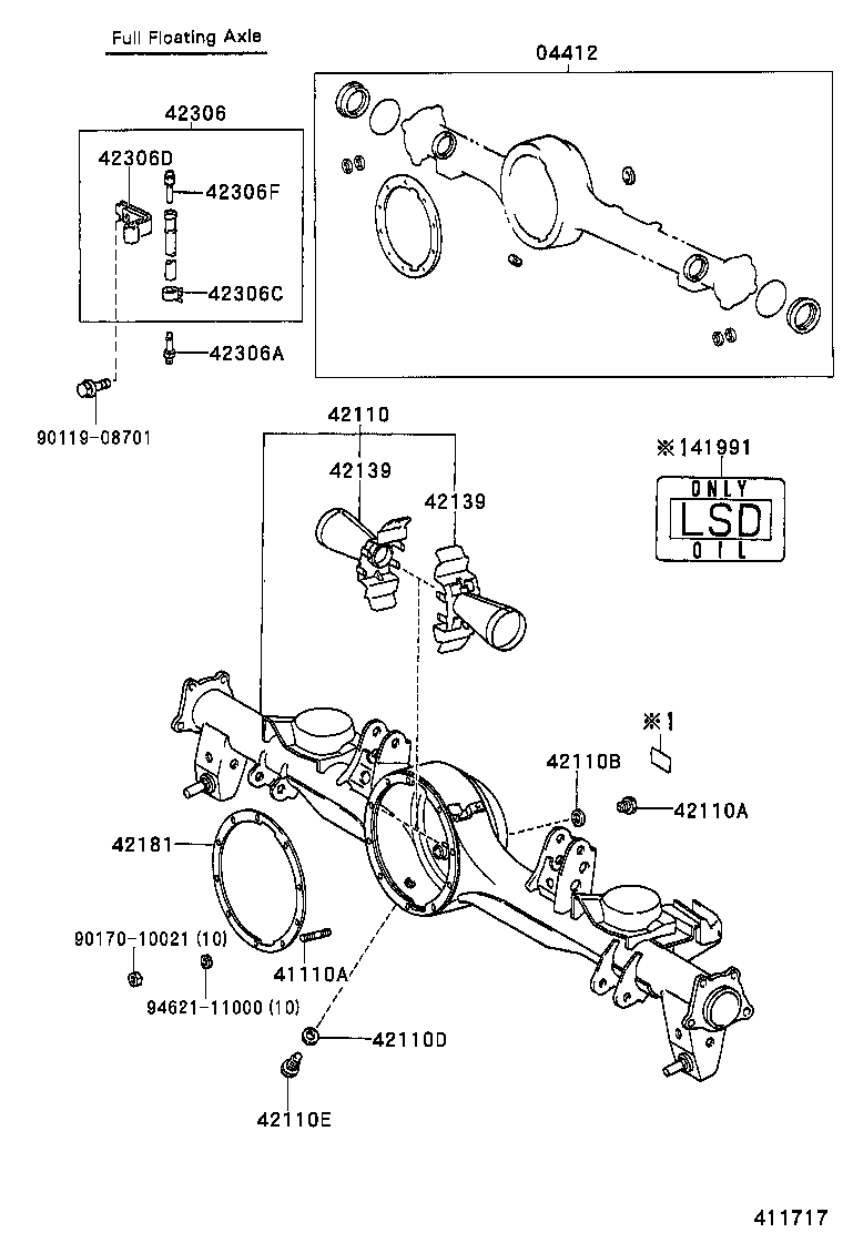 41201-80133 FINAL GEAR KIT, DIFFERENTIAL, REAR product image