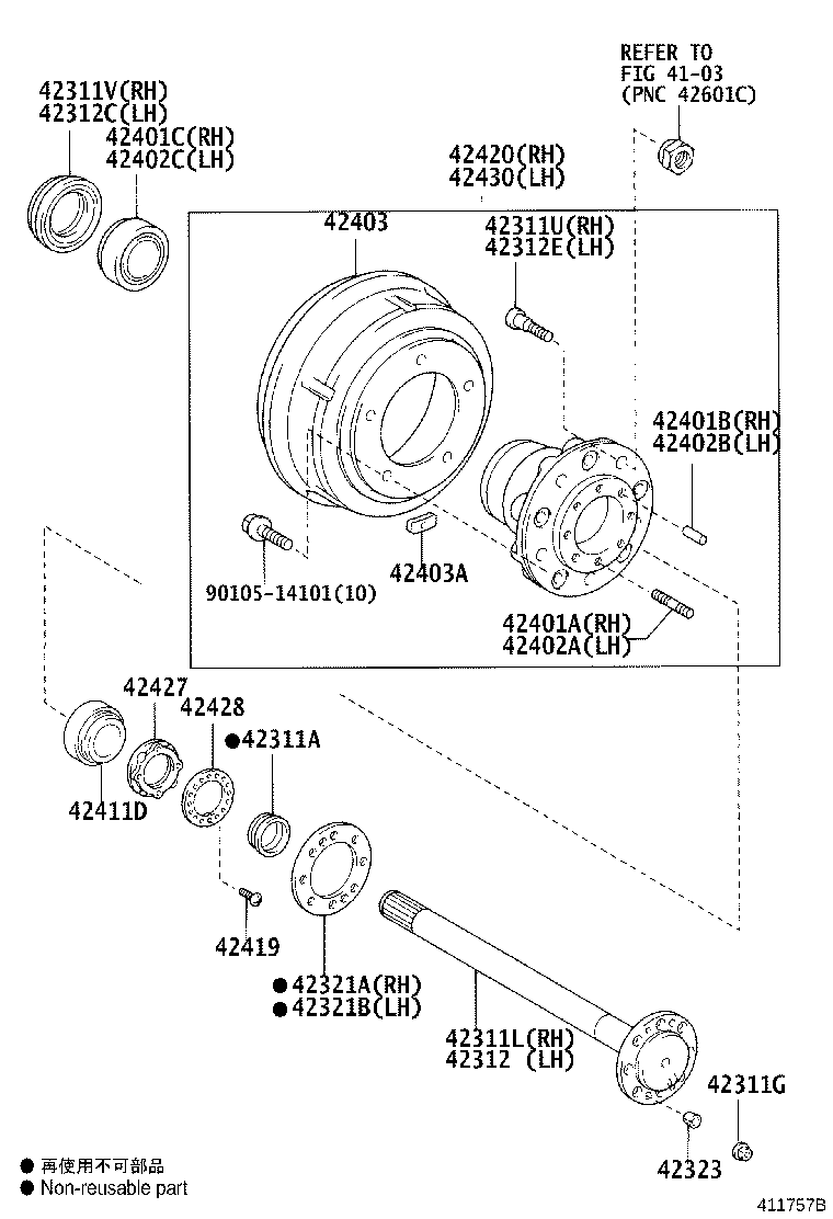 90942-T2004 BOLT, HUB (FOR REAR AXLE RH) product image