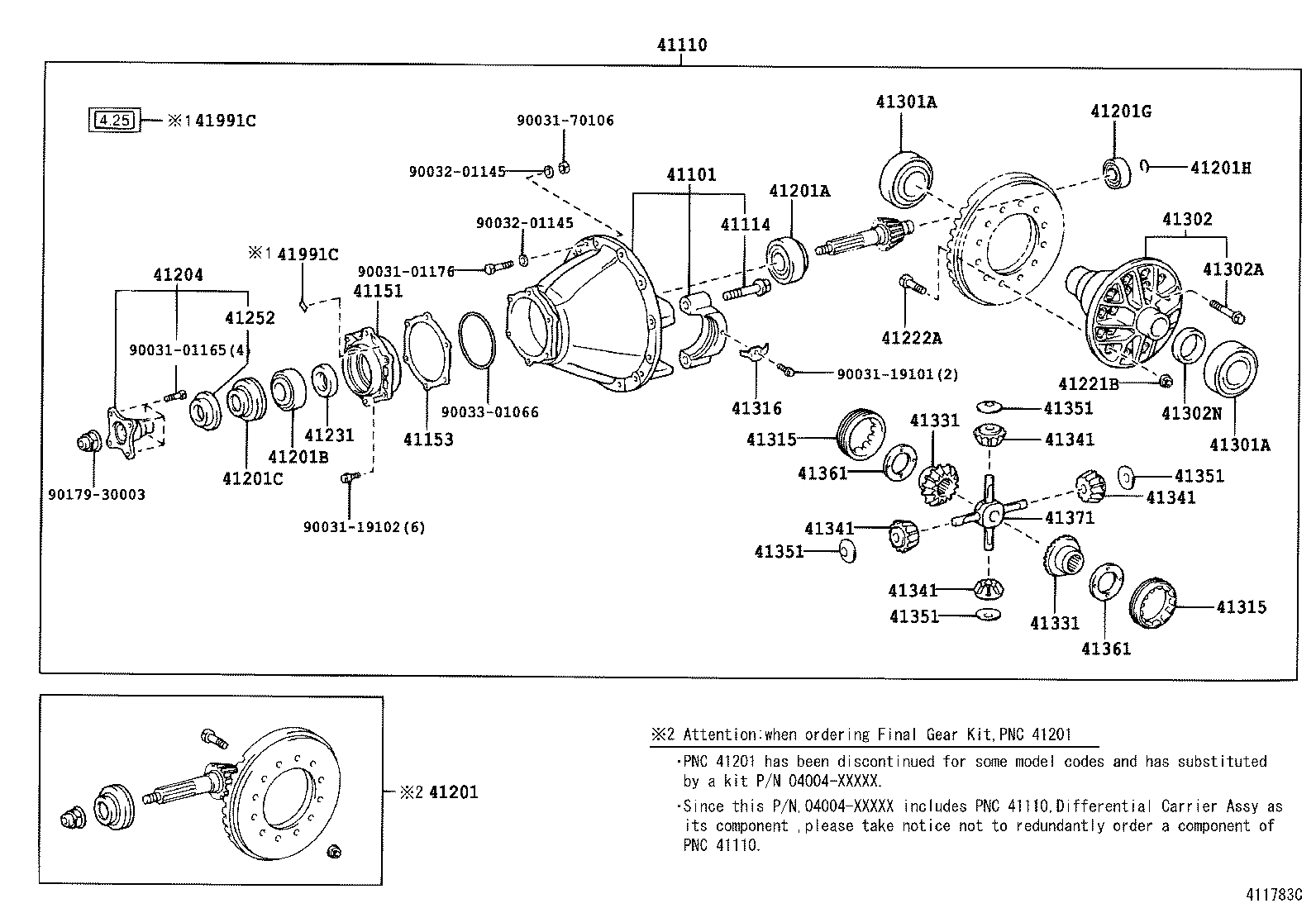41101-37060 CARRIER SUB-ASSY, DIFFERENTIAL, REAR product image