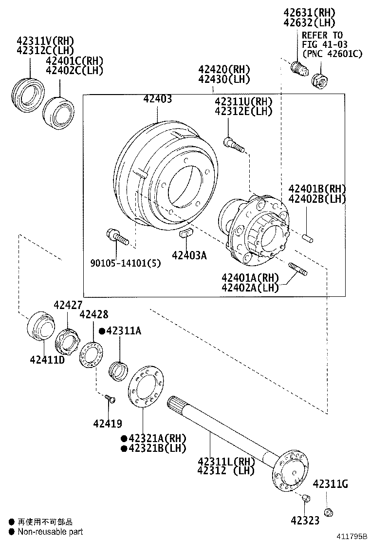 90942-T2004 BOLT, HUB (FOR REAR AXLE RH) product image