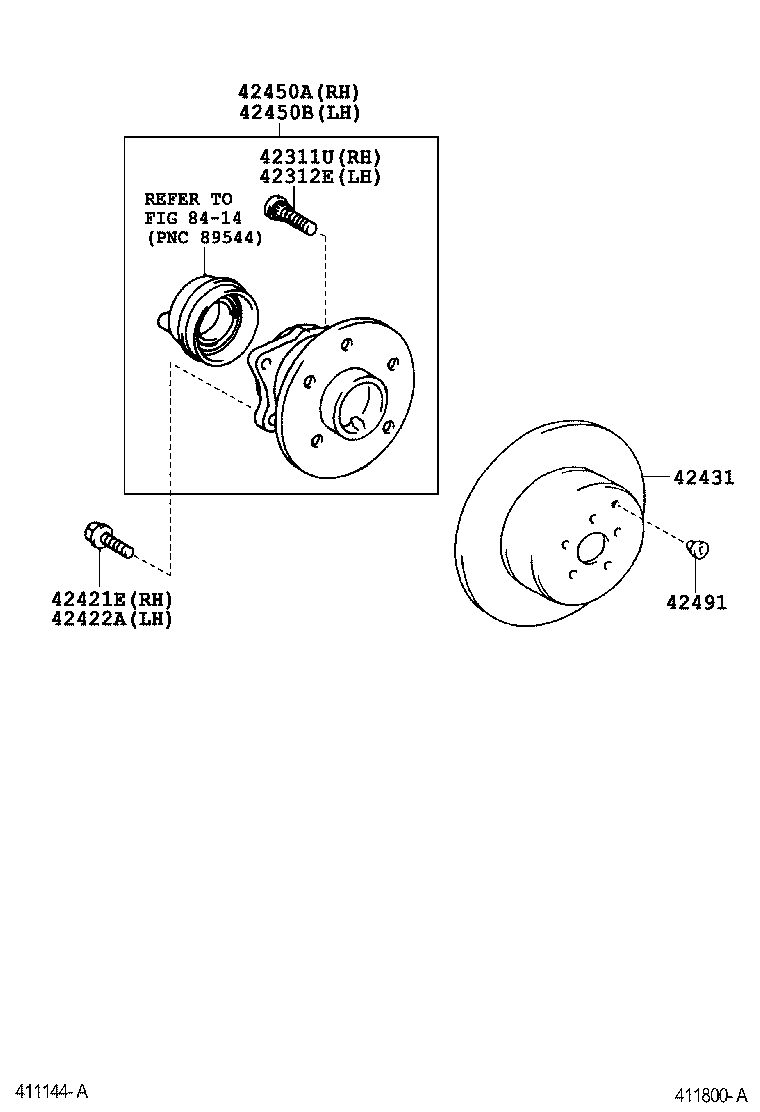 42431-05050 DISC, REAR product image