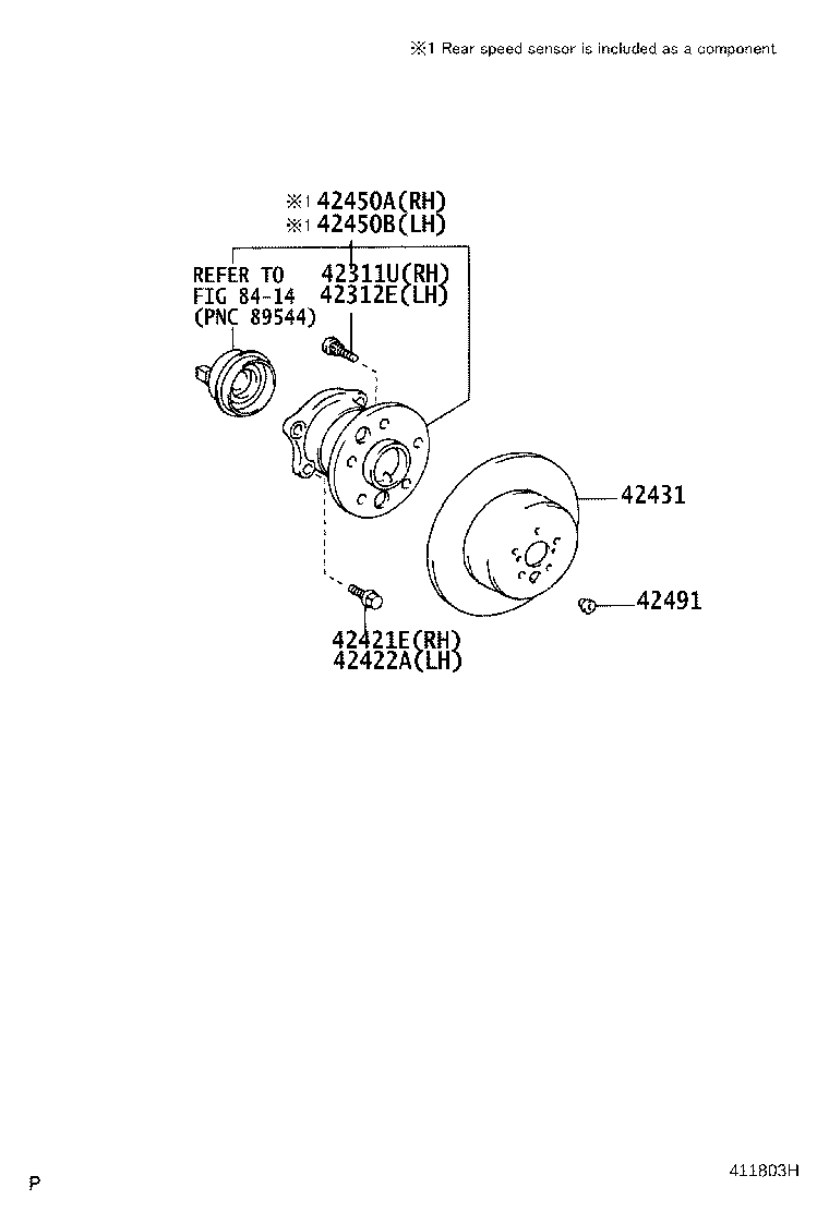 04437-08010 BOOT KIT, REAR DRIVE SHAFT, INBOARD JOINT, RH product image