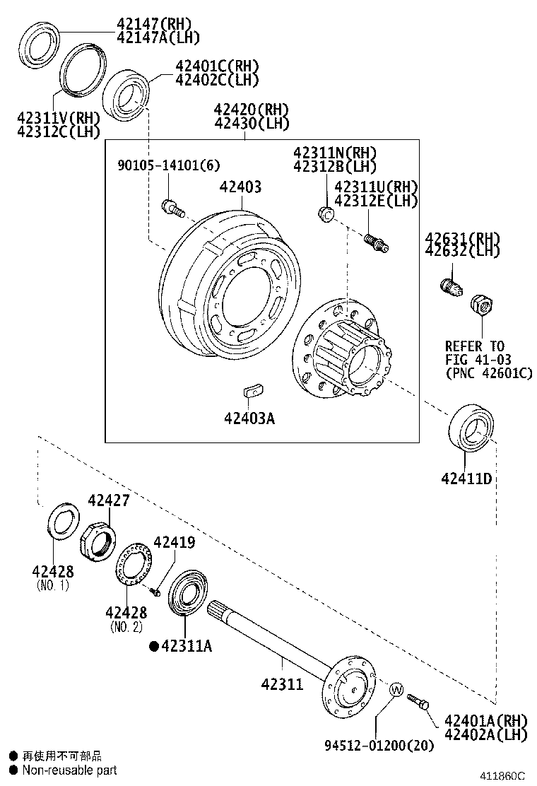 90942-T2004 BOLT, HUB (FOR REAR AXLE RH) product image