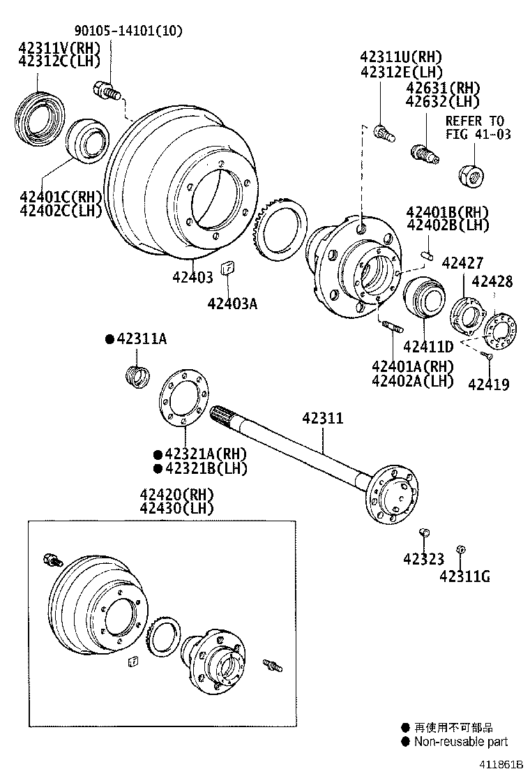 90942-T2004 BOLT, HUB (FOR REAR AXLE RH) product image