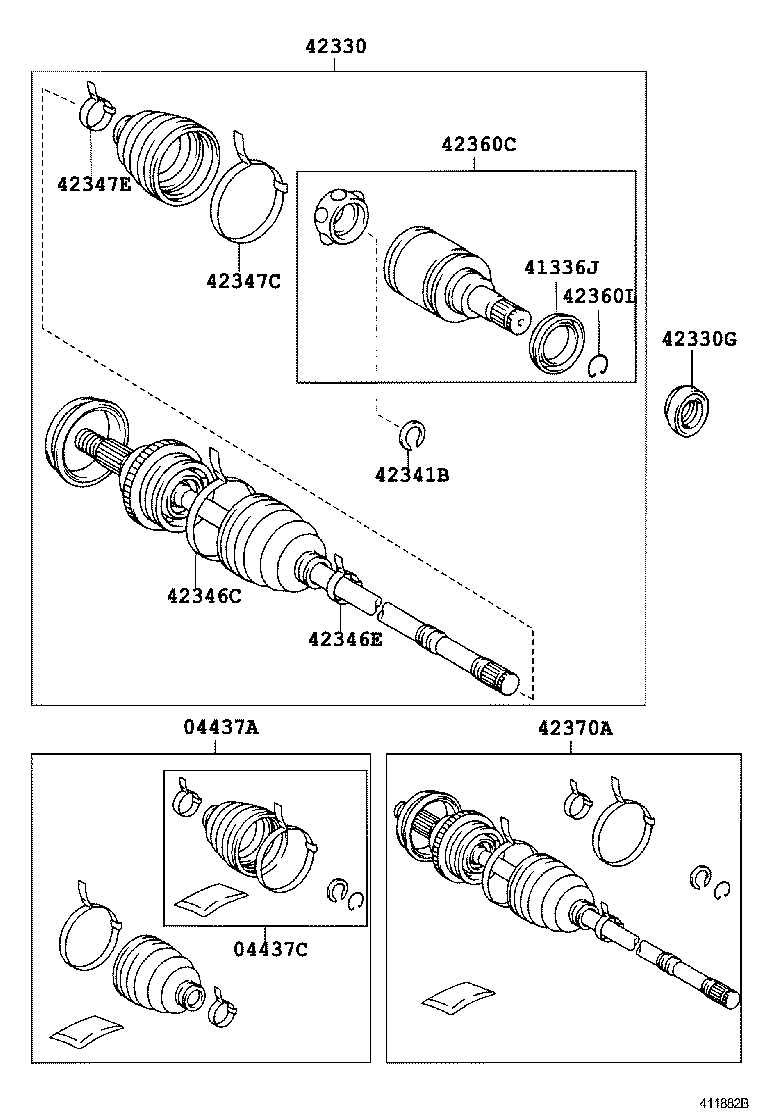 90311-42033 OIL SEAL, REAR DRIVE SHAFT, RH product image