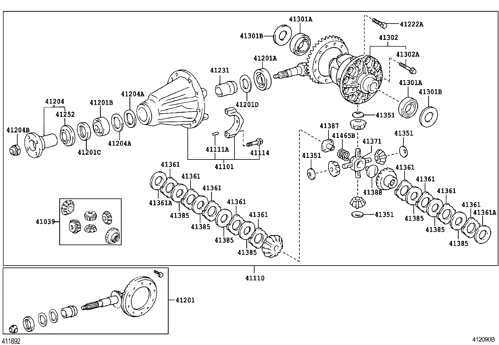 41201-80212 FINAL GEAR KIT, DIFFERENTIAL, REAR product image
