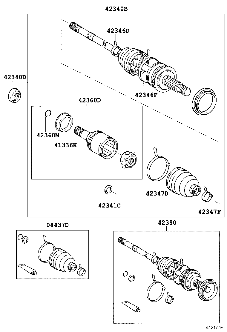 42340-52010 SHAFT ASSY, REAR DRIVE, RH product image