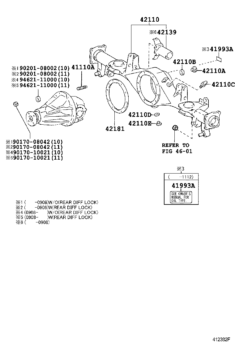 41110-35B30 CARRIER ASSY, DIFFERENTIAL, REAR product image