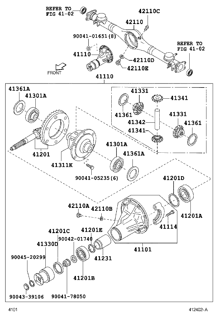 41110-B1030 CARRIER ASSY, DIFFERENTIAL, REAR product image